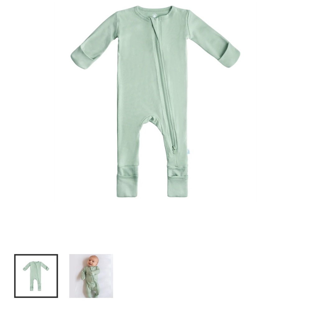 Dreamland baby bamboo pajamas 9-12 months- sage green